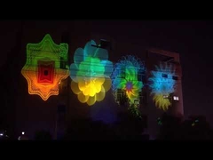 پروژکتور گوبوی موج‌دار بیرونی LED زوم با کنترل بی‌سیم DMX