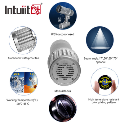 60 وات در فضای باز IP65 ضد آب چرخش تبلیغات سفارشی تعاملی ليزر لوگو نور طبقه پروژکتور