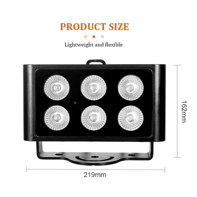 6x5W در فضای باز ضد آب DMX512 RGBW چراغ فلد ال ای دی ویلا حیاط ساختمان پل پروژه روشنایی چشم انداز رنگ فلد