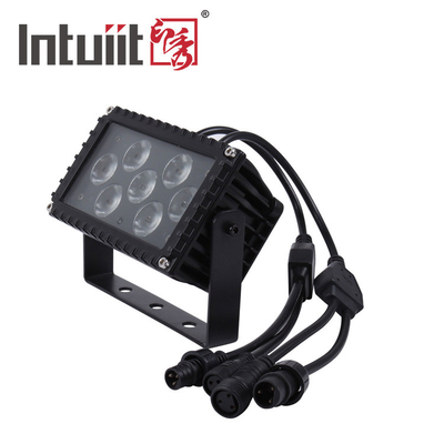 7x3W RGB در خارج از خانه چراغ LED سیلاب 25 درجه دیوار شوینده DMX کنترل