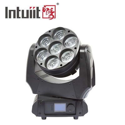 چراغ LED حرکت 7x40w RGBW 4in1 شعاع تیز با زوم روشنگری مرحله شستشوی چراغ های دی جی