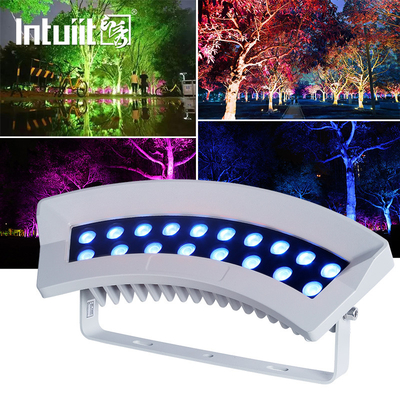 چراغ چراغ درخت در فضای باز dmx512 36W RGBW رنگارنگ باغ نقطه نور چشم انداز نورپردازی IP65 آلومینیوم LED چراغ درخت آغوش