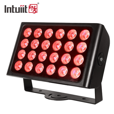 ضد آب 24pcs 160w LED Flood Light RGBW 4 In 1 City Color Light 24*10w در فضای باز چراغ های دیواری LED