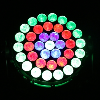 37x10W RGBW 4in1 چراغ LED روشنایی مرحله شستشوی DMX حرفه ای DJ چراغ های 370W زوم حرکت چراغ سر برای مهمانی