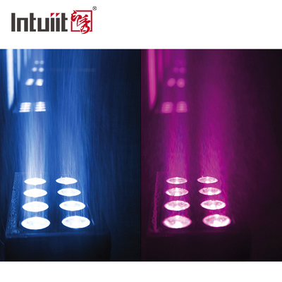8 * 15W RGBW 4 در 1 باتری LED Square Par Light در فضای باز ضد آب چراغ صحنه DMX کنترل DJ روشنایی تجهیزات دیسکو