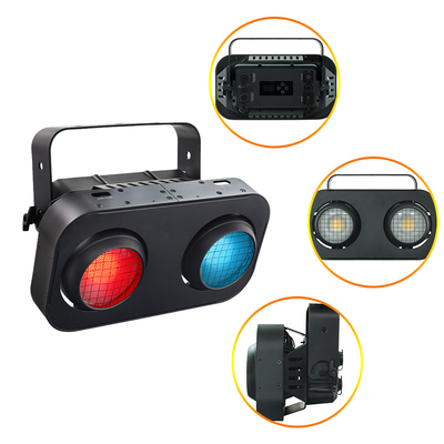 200W Cob LED Par می تواند روشنایی مرحله ای گرم سفید یا RGB 2 چشم LED چراغ کور DMX چراغ های تماشاچی