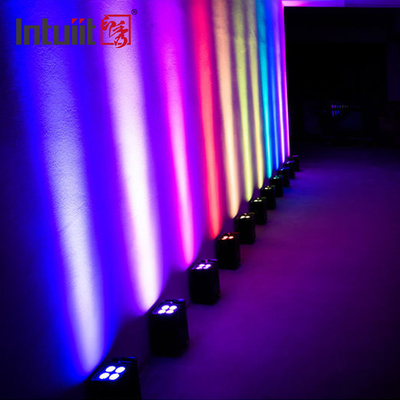 IP54 Mini Uplights 4X12W باطری فکتور 4 ال ای دی بی سیم DMX & IR فکتور های فکتوری دیسکو کلوب فکتوری فکتوری