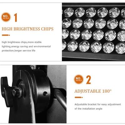 IP65 ضد آب در فضای باز RGBW LED Bar Wall Wash 1500W City Flood Strobe DJ Matrix Light Aluminum Stage Lighting ساختمان