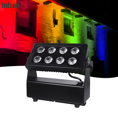 8X15W RGBW 4 در 1 چراغ LED ضد آب DMX کنترل فلات چراغ اصلی پس زمینه دیوار شستشو نور صحنه نور