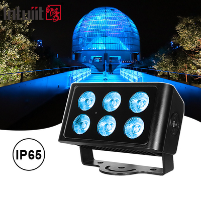 6x5W 4in1 RGBW LED DMX چراغ های شستشوی دیواری IP65 در فضای باز چراغ های رنگی LED شهر