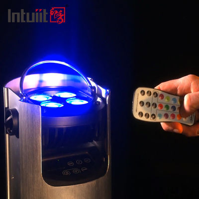 حرفه ای IP54 بی سیم DMX باتری LED Par Light 4 * 12W RGBW 4-in-1 - کنترل از راه دور عروسی