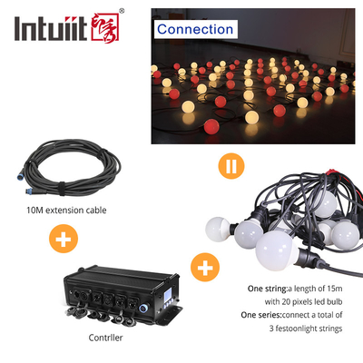 نورپردازی تعطیلات لامپ LED رشته Pixel LED Light ضد آب Dmx Rgbw رشته چند رنگی نورپردازی لامپ LED رشته ای کریسمس