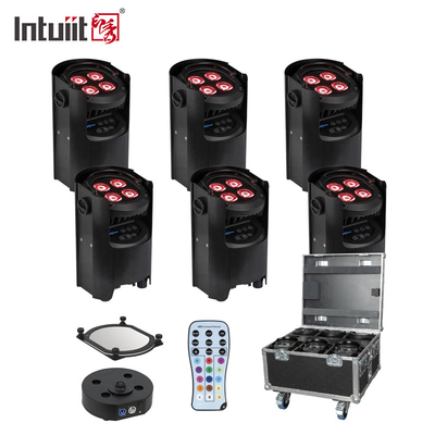 4x12W 4 در 1 RGBW LED Uplights صحنه پار پارتی باتری برق بی سیم پار LED عروسی DJ Uplights