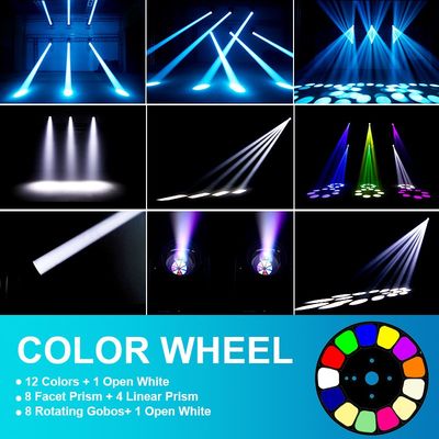 IP66 حرکت سر LED 200W پرتو ضد آب DJ رویداد کنسرت حرکت سر صحنه نور