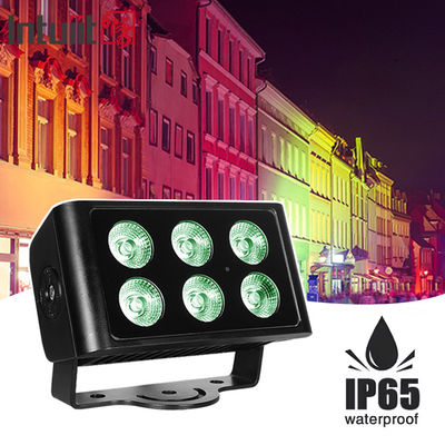 ضد آب IP65 درب Dmx 6X5W Rgbw Led Wash سیلاب شهر رنگ LED دیوار شوینده