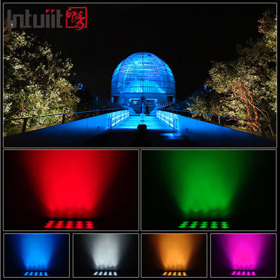 نورافکن LED 15x5 وات RGBW 4 در 1 IP65 فضای باز — ضد آب DMX512 با پرتو عریض برای نورپردازی باغ، صحنه و ساختمان