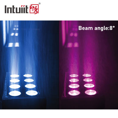 چراغ صحنه LED شارژی وایرلس با باتری، ضدآب، 8x15W RGBW، برای رویدادها، با قابلیت DMX و نورپردازی بالا