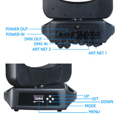 چراغ سر متحرک پرتو LED DMX 200W ضد آب در فضای باز IP66 با جلوه الگو برای نمایش صحنه DJ دیسکو