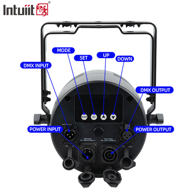 IP65 LED Par Light ضد آب IP65 درجه بندی شده در فضای باز 12x20W RGBWA-UV 6in1 چراغ مرحله DMX512
