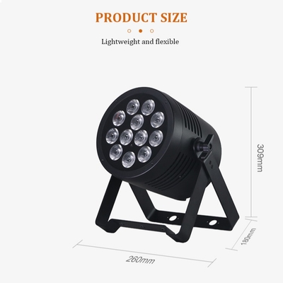 IP65 LED Par Light ضد آب IP65 درجه بندی شده در فضای باز 12x20W RGBWA-UV 6in1 چراغ مرحله DMX512