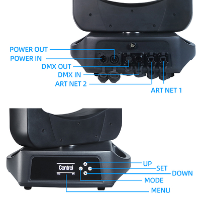 چراغ سر متحرک LED 280 وات فضای باز IP66 ضد آب CMY Beam Spot Wash BSW، چراغ سر متحرک LED Beam