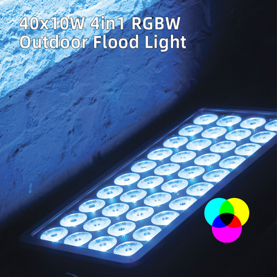 IP65 40x10W RGBW LED City Stage Light در فضای باز ساختمان پروژکتور سیلاب روشنایی معماری