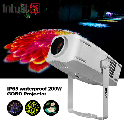 درب IP65 ضد آب LED 200W اثر Gobo نور رنگارنگ لوگو پروژکتور پارک چراغ های LED