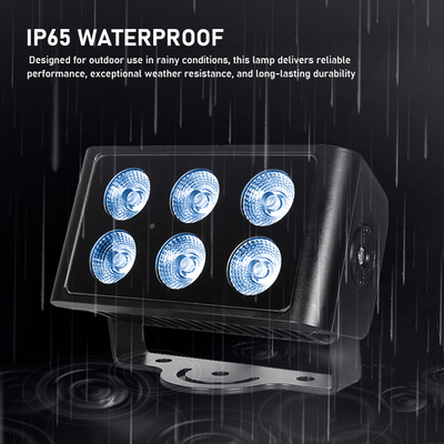 6x5W RGB RGBW درب LED دیوار شوینده نور IP65 سیل کور Strobe