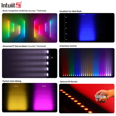 IP20 بی سیم 12x2W 0.5m 4in1 باطری LED دیواری چراغ های لباس شویی چراغ های صحنه
