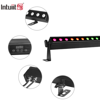 برق باتری 24x2W DMX512 LED دیوار شوینده IP65 ضد آب با اثرات RGBW برای روشنایی بیرونی تجاری