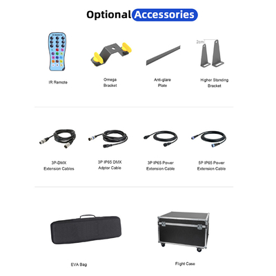 نوار نورپردازی LED استیج، 24*2 وات، دیسکو، دیجی، باتریدار، وال واشر، فعالشونده با صدا و DMX