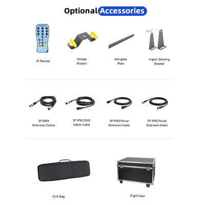 کنترل صدا 24pcs*2w DMX512 RGBW 4in1 پیکسل خطی نوار LED دیوار شستشو نور حرفه ای روشنایی