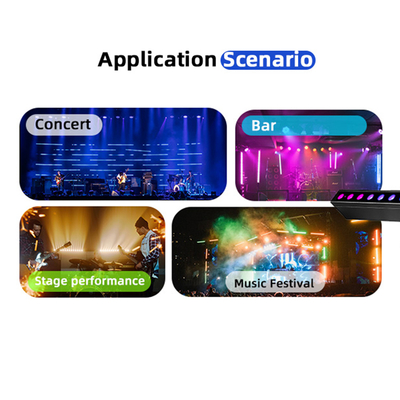 LED 24*2W روشنایی صحنه DMX512 RGBW چراغ LED بارهای خطی دیسکو استیج کلوپ عروسی صدا فعال LED دیوار روشن