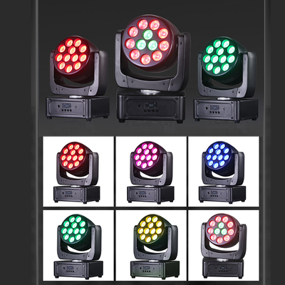 چراغ های حرکت پذیر 12 * 8W چراغ های صحنه LED RGBW DJ Lighting DMX 512 فعال سازی صدا برای رویدادها مهمانی های عروسی