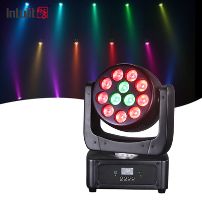 چراغ های حرکت پذیر 12 * 8W چراغ های صحنه LED RGBW DJ Lighting DMX 512 فعال سازی صدا برای رویدادها مهمانی های عروسی