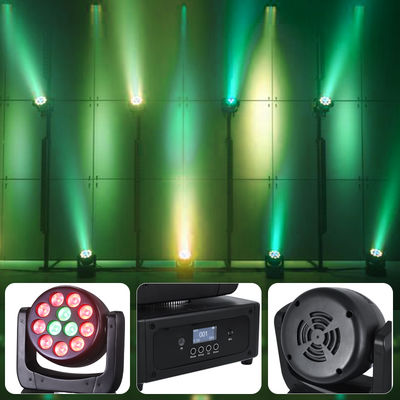 فابریکه نور مرحله ای 12x8W RGBW LED Wash Moving Head Light با کنترل DMX512 فعال صدا