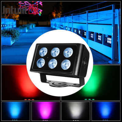 وال واشر 6x5W RGBW 4in1 LED Flood Light IP65 ضد آب DMX512 معماری واش لایت وال واشر برای نمای باغ ساختمان