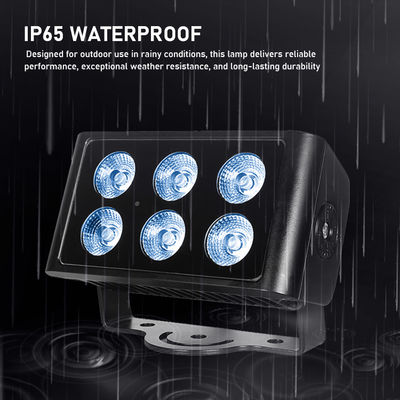 وال واشر 6x5W RGBW 4in1 LED Flood Light IP65 ضد آب DMX512 معماری واش لایت وال واشر برای نمای باغ ساختمان