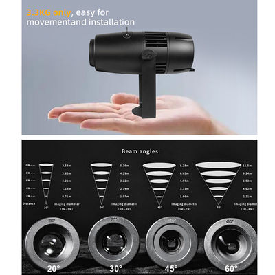 IP65 ضد آب لوگو LED سفارشی گوبو پروژکتور برای بیرون کریسمس تزئینی عروسی طرح کف آلومینیوم آلیاژ