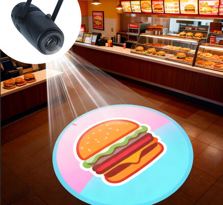 چراغ های پرژکتور لوگو 40 وات پروژکتورهای GOBO سفارشی برای فروشگاه تجاری برای تبلیغات فروشگاه و عروسی