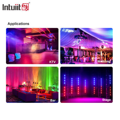 24x2W RGBW 4-in-1 LED خطی دیوار شستشوی نوار DMX512 صدا فعال مرحله شستشوی نور برای ساختمان و رویدادها