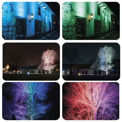 چراغ LED 40x10 وات RGBW 4 در 1 ضد آب فضای باز، چراغ دیواری، چراغ منظره LED، نورافکن دیواری، نورافکن سیلابی