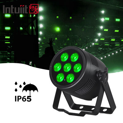 چراغ های دیسکوی صحنه حرفه ای ضد آب IP65، 7*20 وات RGBWA UV 6 در 1 LED Par با کنترل DMX512