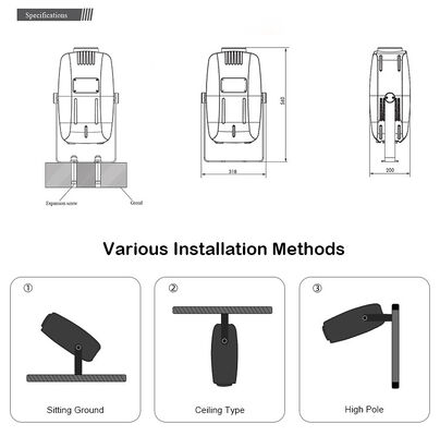 حرفه ای 400W IP65 ضد آب معماری منظره بیرونی LED آب موج اثر نور