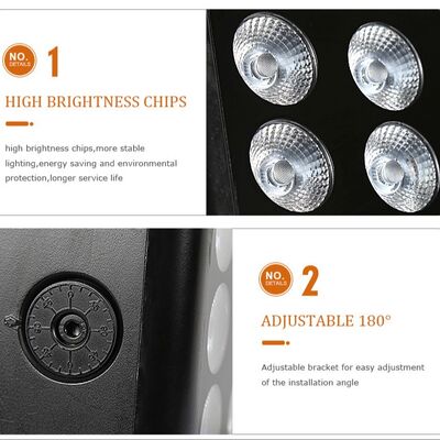 IP65 حرفه ای ضد آب چراغ فلج LED 15x5W RGBW 4 در 1 در فضای باز چشم انداز نقطه نور آلومینیوم معماری چراغ شستشو