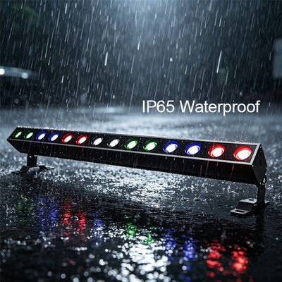 وال واشر خطی LED ضد آب 140W RGBW 4in1 IP65 14x10W DMX512/RDM روشنایی ساختمان رنگ شهر