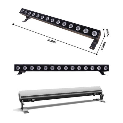 وال واشر خطی LED ضد آب 140W RGBW 4in1 IP65 14x10W DMX512/RDM روشنایی ساختمان رنگ شهر