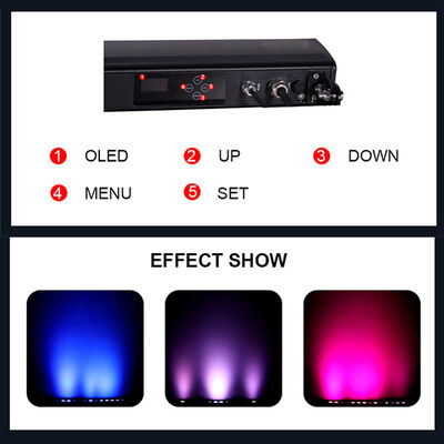 وال واشر خطی LED ضد آب 140W RGBW 4in1 IP65 14x10W DMX512/RDM روشنایی ساختمان رنگ شهر