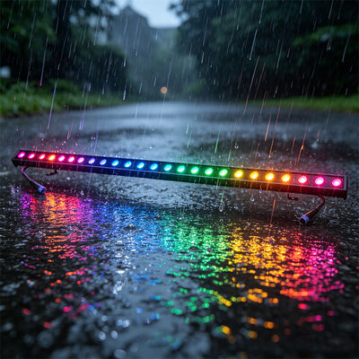 چراغ شستشوی دیوار LED RGBW DMX 2x24 وات برای کاربرد در فضای باز