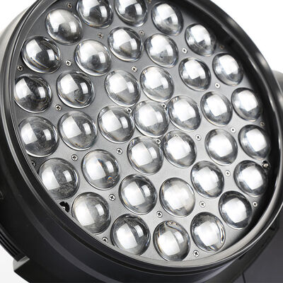 Professional 37x10W RGBW 4-in-1 LED Zoom Moving Head Wash Light 5-60 Degree Big Bee Eye Stage Lighting for Concert Stadium Performance